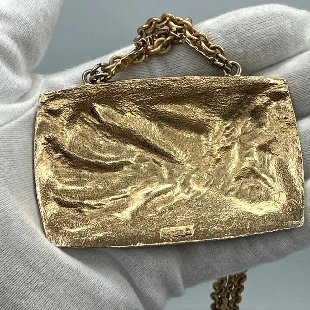 NAPIER‎ Vintage Huge Statement Raised Fighting Rooster Medallion Necklace #258